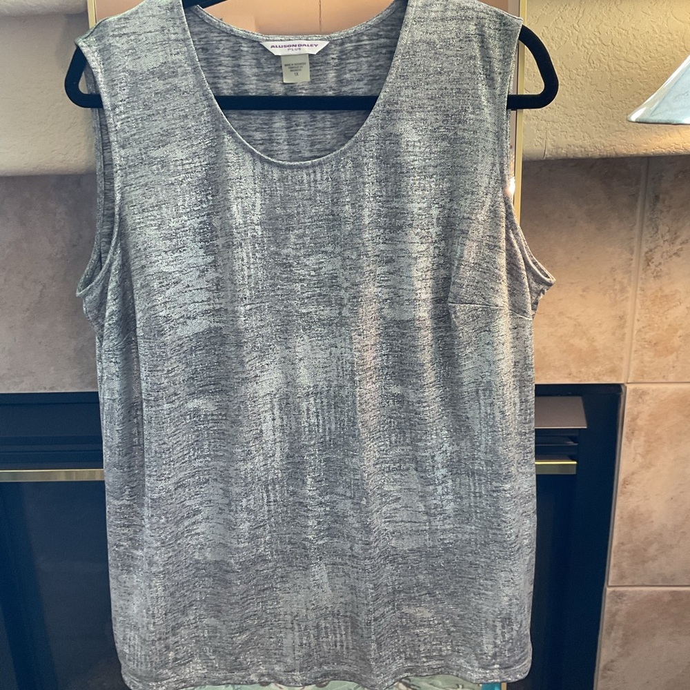 Silver Sleeveless Women's Top